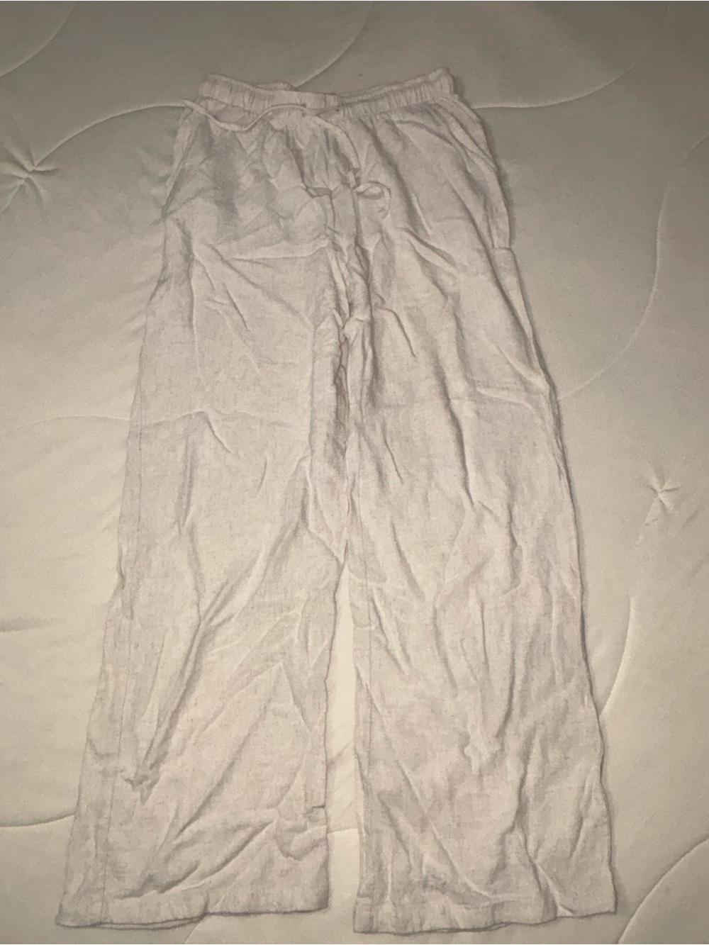 Lightweight White Linen Pants